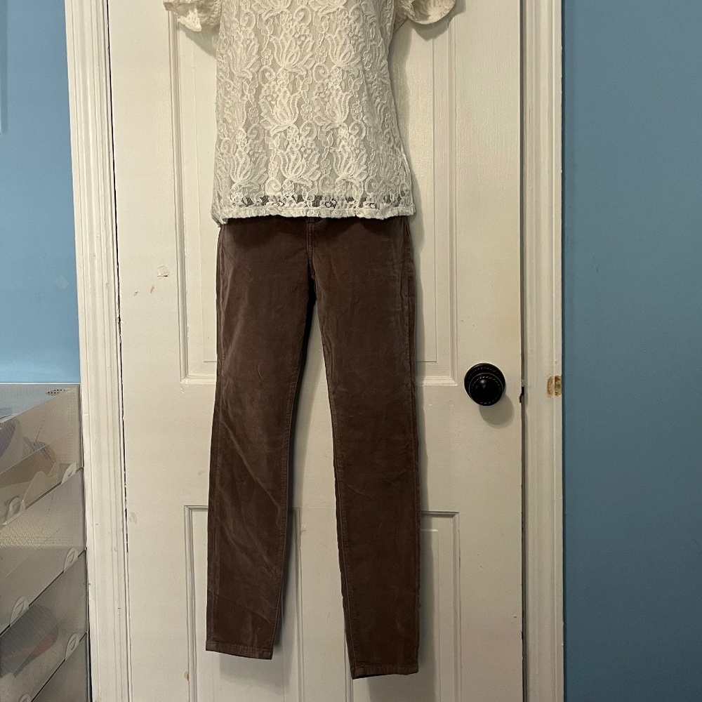 Joe's Jeans The Icon Mid Rise Skinny Ankle Pants Luxe Velvet